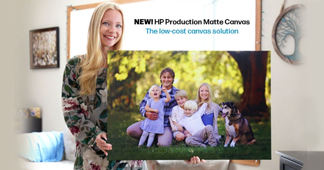 Image showcasing NEW! HP Production Matte Canvas The low-cost canvas solution | HP Large ...